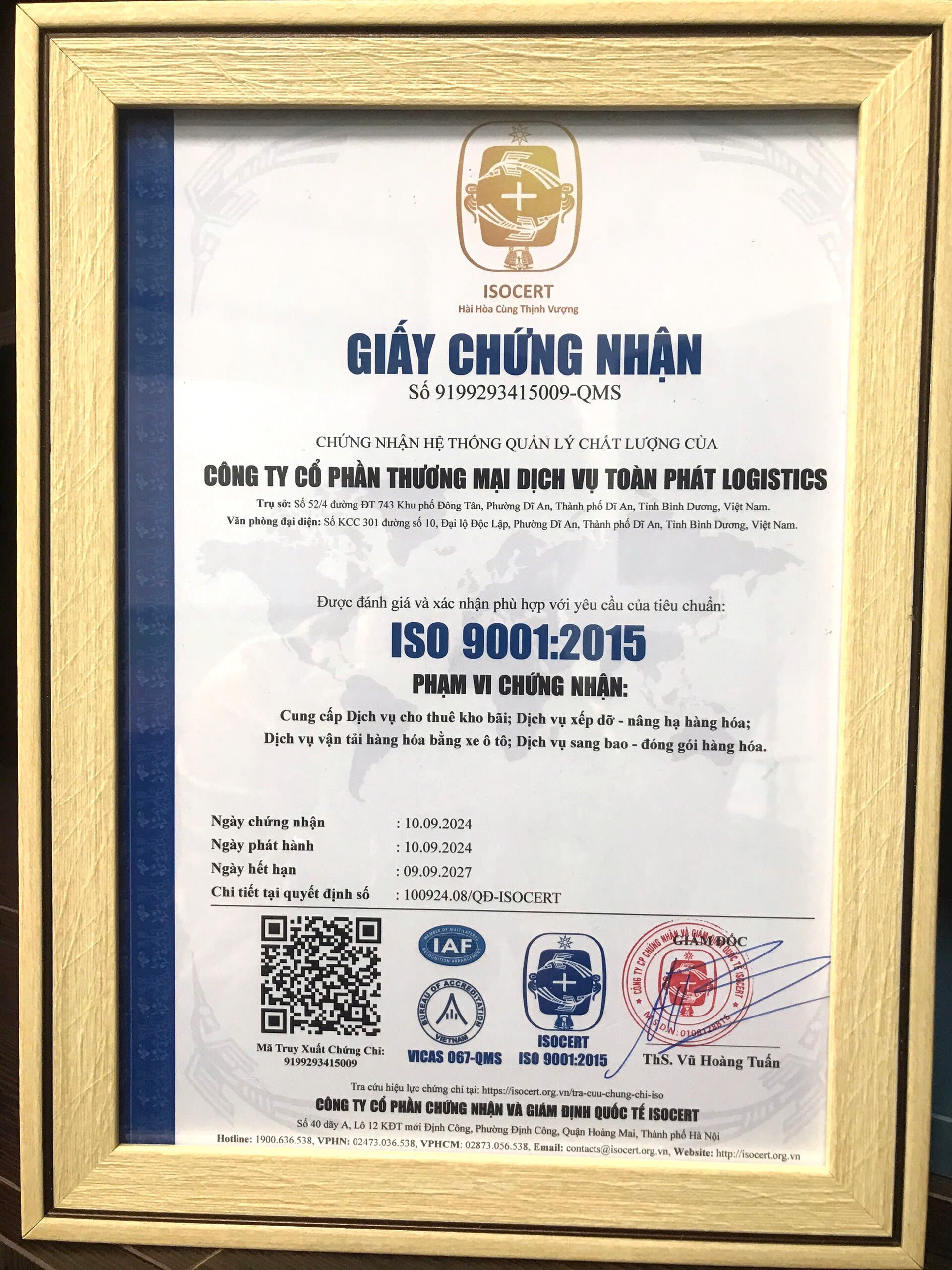  - Toàn Phát Logistics - Công Ty Cổ Phần Thương Mại Dịch Vụ Toàn Phát Logistics