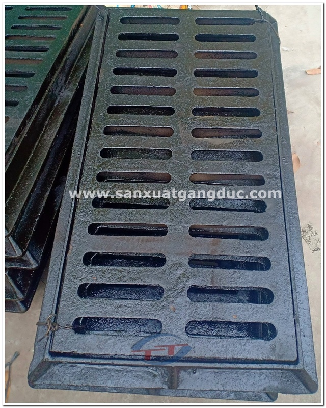 Song chắn rác gang có khung KT 960x530x50