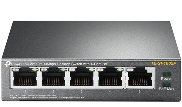 Switch TP-Link TL-SF1005P 5-Port 10/100Mbps PoE