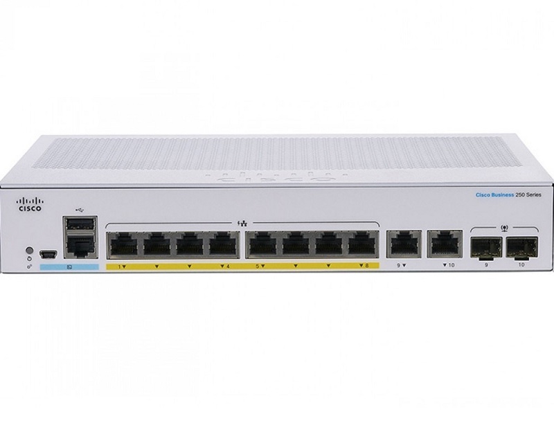 Thiết bị chuyển mạch Switch Cisco CBS250-8P-E-2G-EU