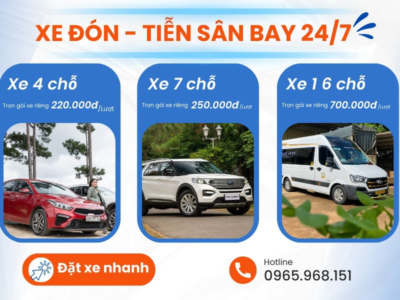 Cho thuê ô tô Đà Lạt - Du Lịch Ago Tourist - Công Ty TNHH Thương Mại Và Du Lịch Ago Tourist