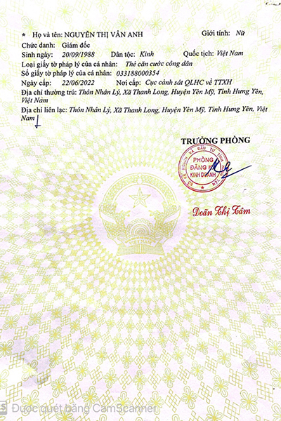 Chứng nhận - Vật Liệu Tâm Khánh - Công Ty TNHH Vật Liệu Tâm Khánh