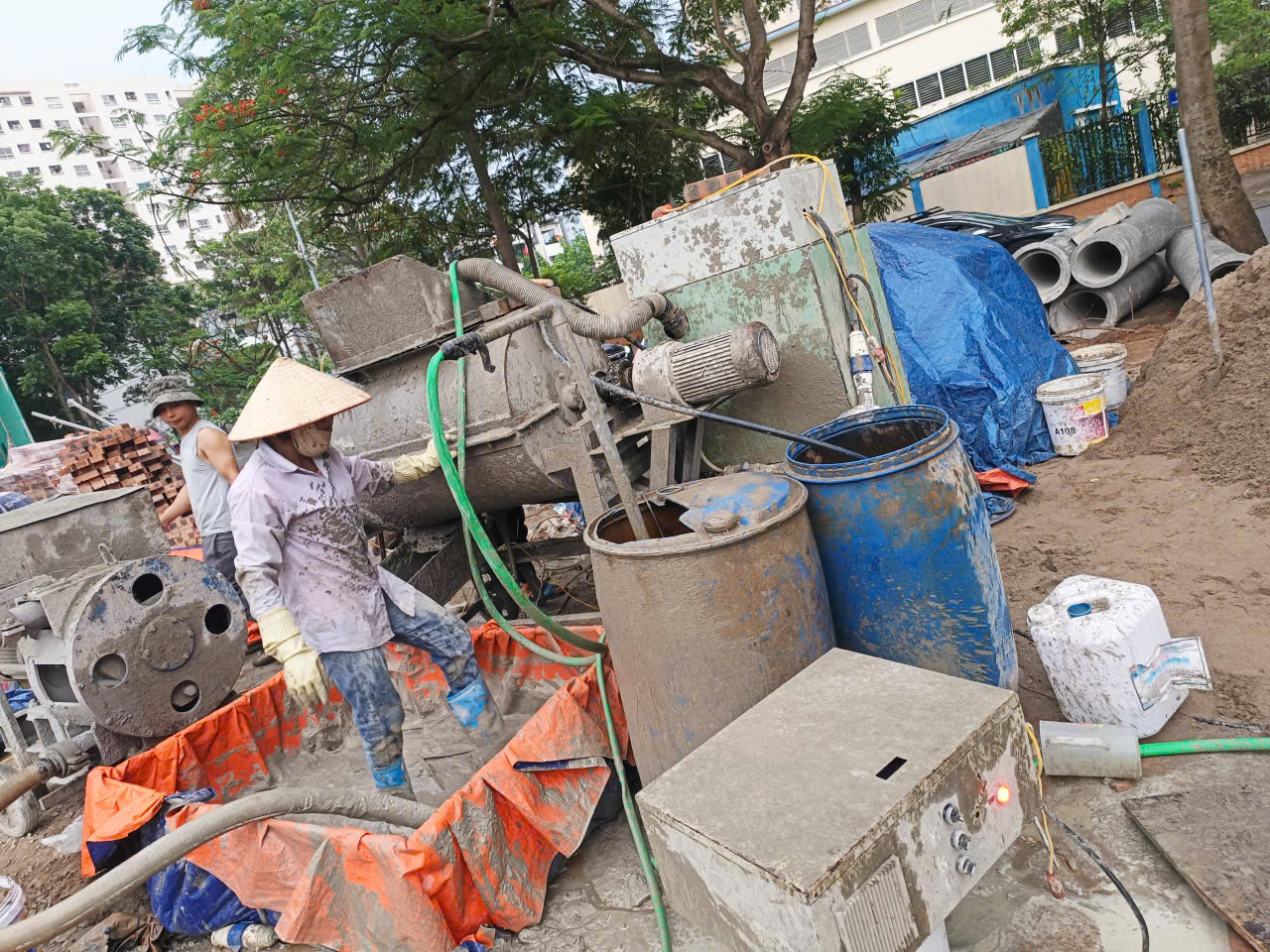 Thi công bê tông nhẹ - Vật Liệu Tâm Khánh - Công Ty TNHH Vật Liệu Tâm Khánh