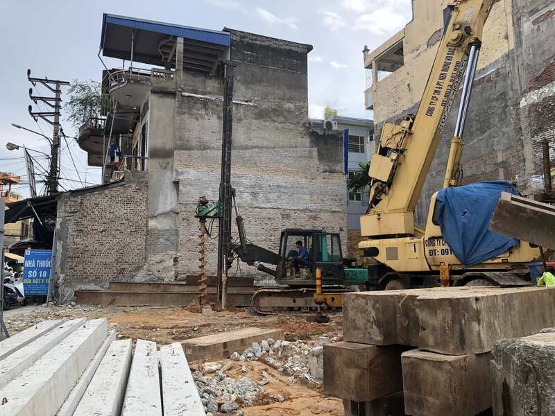 Thi công ép cọc bê tông