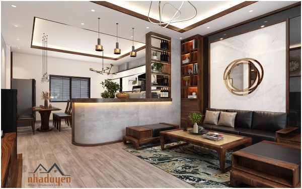 Thiết kế nội thất phòng khách - bếp