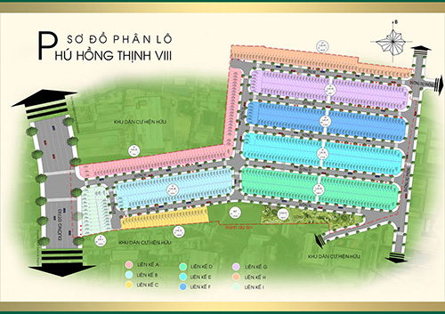 Sơ đồ dự án Phú Hồng Thịnh 8 - Công Ty TNHH Và Phát Triển Địa ốc Thiên An