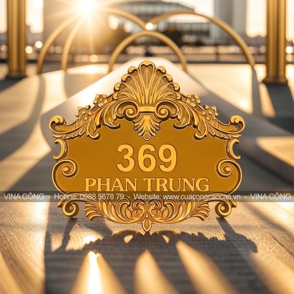 Bảng số nhà nhôm đúc