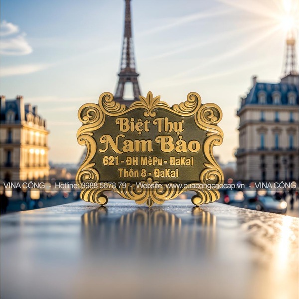 Bảng số nhà nhôm đúc