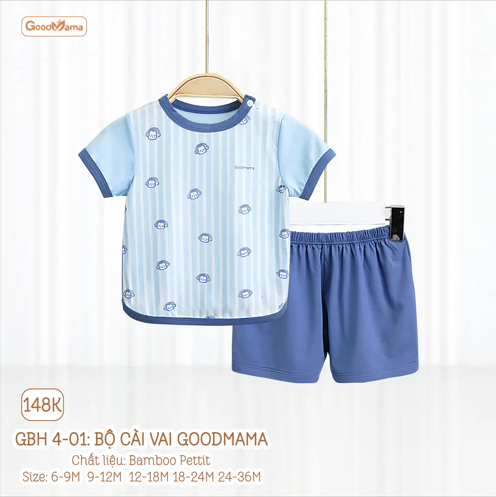 GBH4-01 bộ cài vai Goodmama chất liệu Bamboo Pepttit