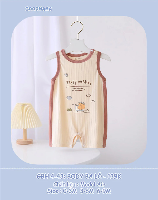 GBH4-43 Body ba lỗ Goodmama chất liệu Modal Air