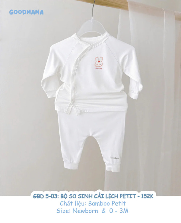 GBD 5 - 03: bộ sơ sinh cài lệch peptit goodmama