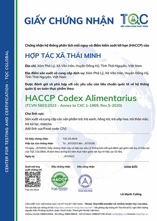 Chứng nhận HACCP