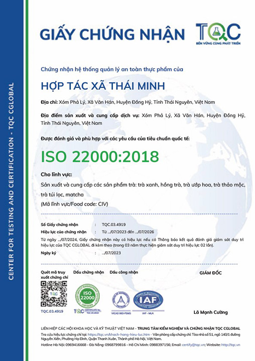 Chứng nhận ISO 22000:2018