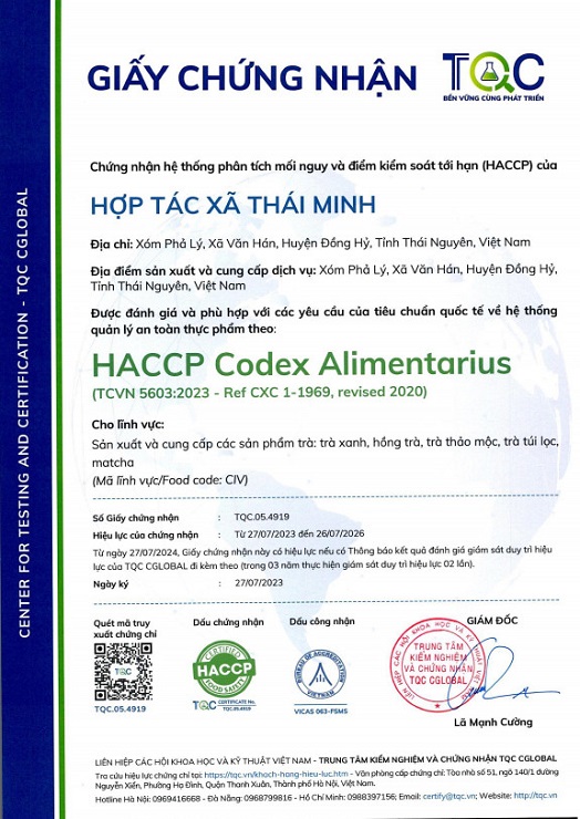 Chứng nhận HACCP
