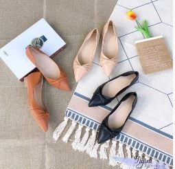 Giày búp bê xẹp phối nơ xoắn - Giày Dép Thời Trang Nữ Tigish - Công Ty TNHH Stepwell