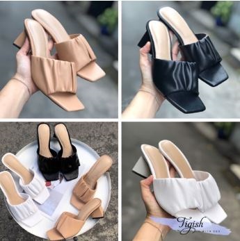 Guốc nữ 5P gót thoi sơn mũi vuông - Giày Dép Thời Trang Nữ Tigish - Công Ty TNHH Stepwell