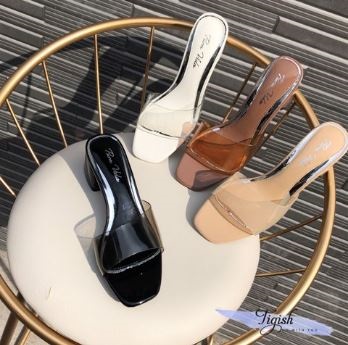 Guốc nữ 5P gót xéo quai khuyết