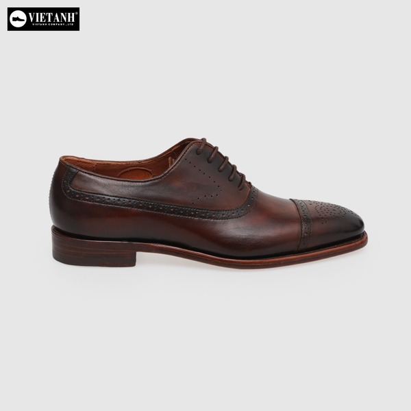 Giày Oxford đế da Goodyear nâu AV20-8