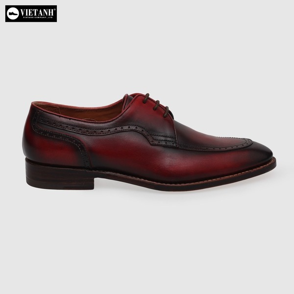 Giày Oxford đế da Goodyear Patina đỏ rượu AV20-9