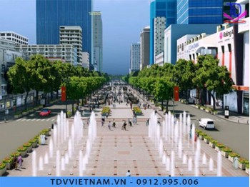 Đài phun nước cho phố đi bộ - Đài Phun Nước - Nhạc Nước TDV Việt Nam - Công Ty CP XD Và TM TDV Việt Nam