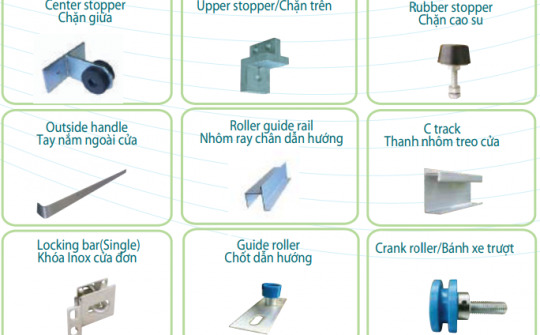 Phụ kiện cửa trượt Panel - Tấm Panel Bảo Tín - Công Ty TNHH Xây Dựng Và Phát Triển Bảo Tín