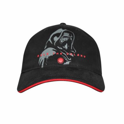 Nón kết đen viền đỏ in logo