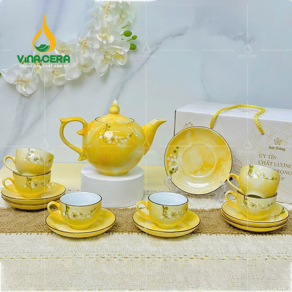 Bộ ấm trà quà tặng - Xưởng Gốm Sứ Vina Cera