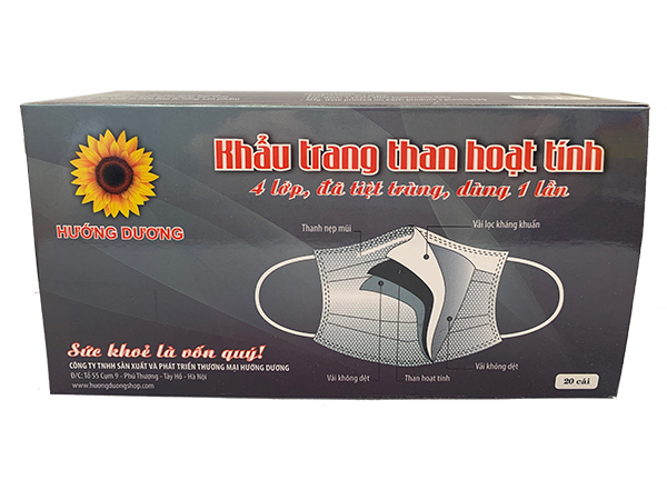 Khẩu trang than hoạt tính - Công Ty TNHH Sản Xuất Và Phát Triển Thương Mại Hướng Dương