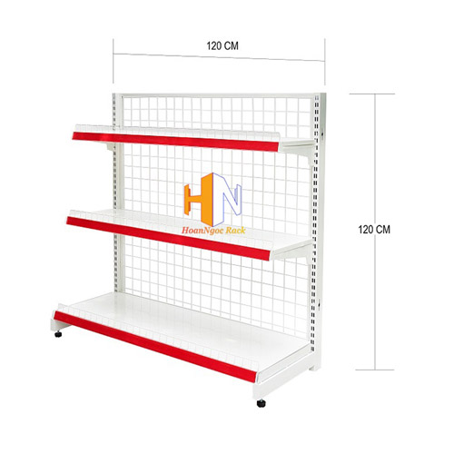 Kệ lưng lưới đơn 120x120cm - Kệ Siêu Thị Hoàn Ngọc Group - Công Ty TNHH Hoàn Ngọc Group