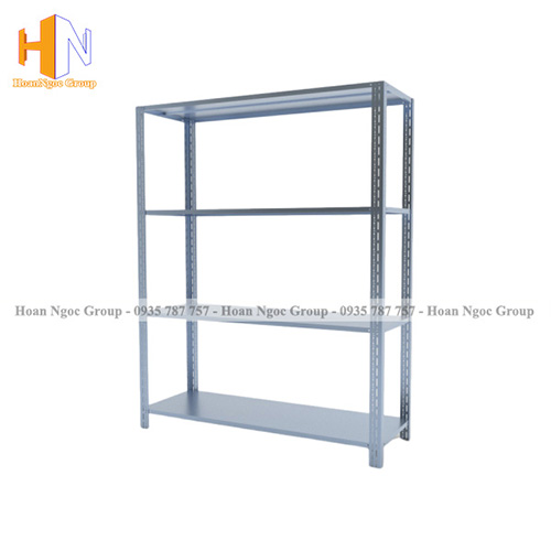 Kệ sắt V lỗ 4 tầng 150x30cm - Kệ Siêu Thị Hoàn Ngọc Group - Công Ty TNHH Hoàn Ngọc Group