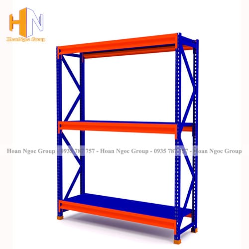 Kệ trung tải 3 tầng 150x40cm - Kệ Siêu Thị Hoàn Ngọc Group - Công Ty TNHH Hoàn Ngọc Group