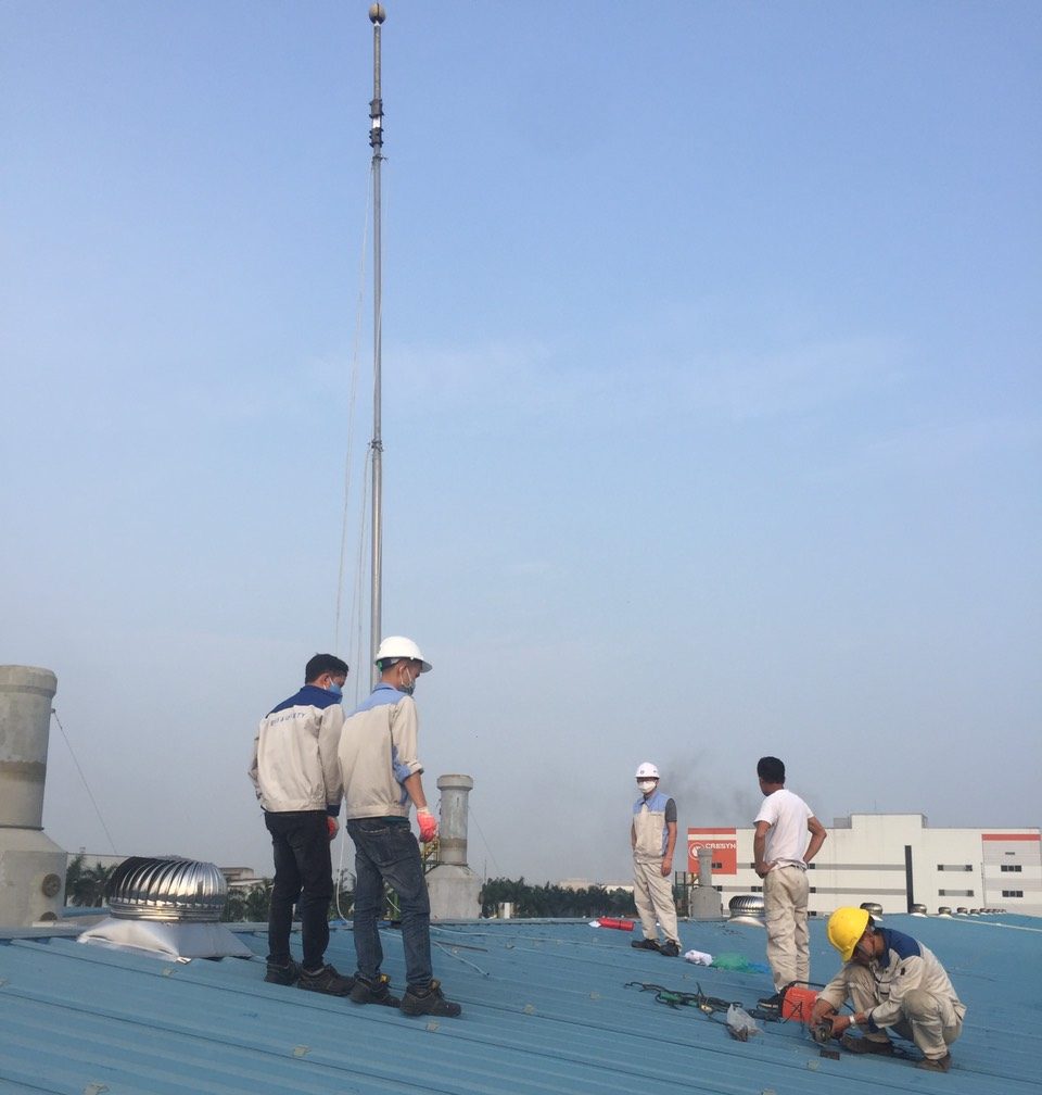 Lắp đặt hệ thống chống sét nhà xưởng - Điện Lạnh EEP Việt Nam  - Công Ty TNHH Cơ Điện Lạnh EEP Việt Nam