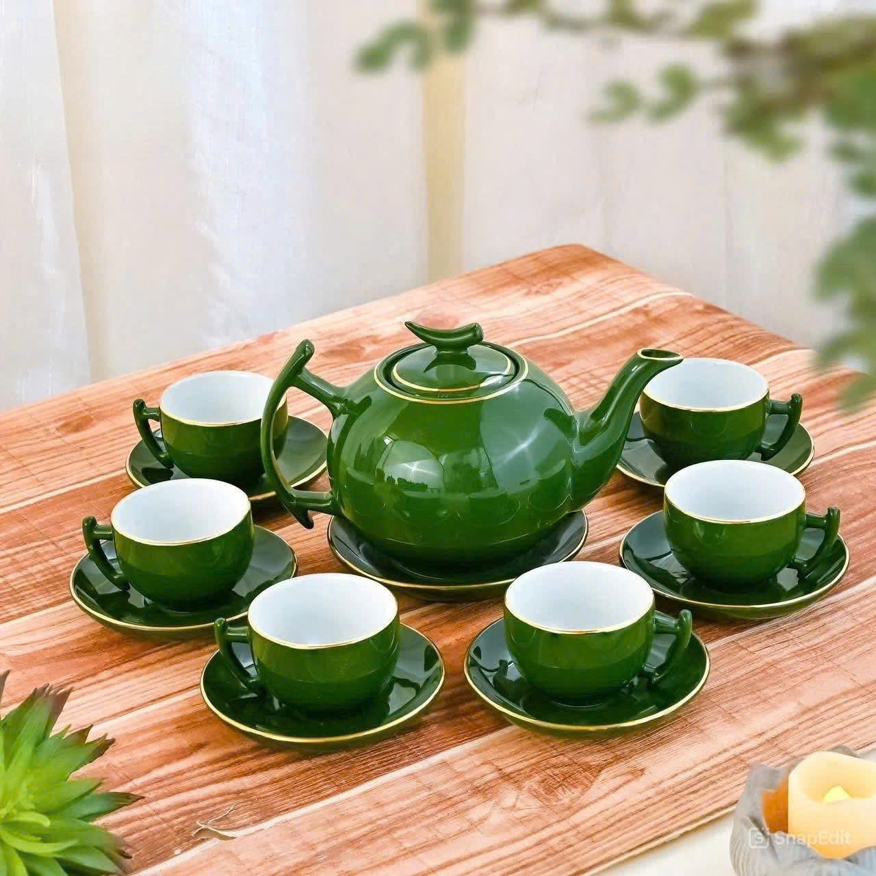 Bộ ấm trà sứ - Gốm Sứ Sáng Tạo Việt - Công Ty TNHH Sản Xuất Và Kinh Doanh Sáng Tạo Việt