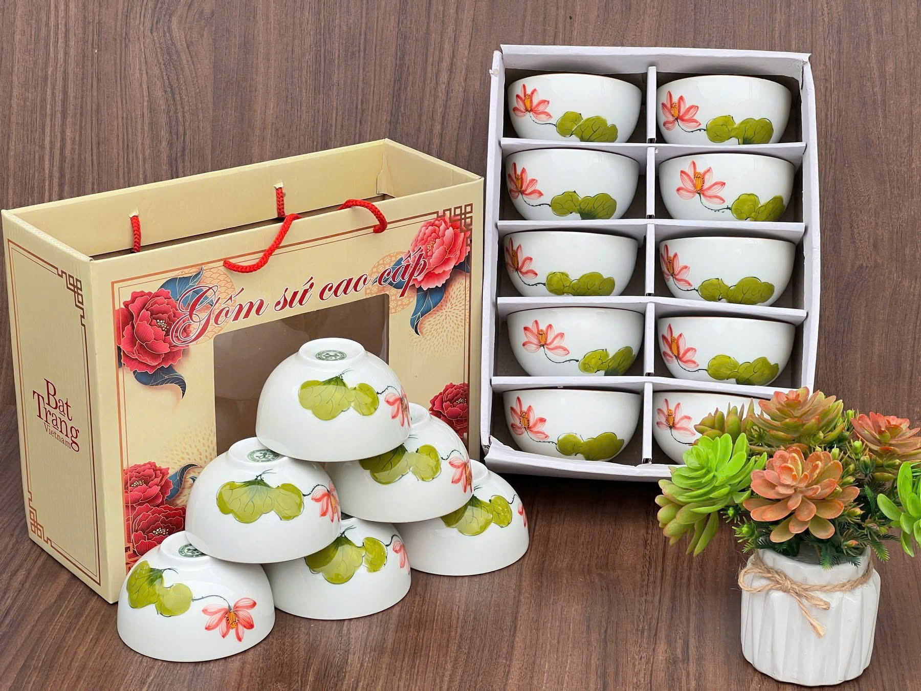 Bộ chén gốm sứ - Gốm Sứ Sáng Tạo Việt - Công Ty TNHH Sản Xuất Và Kinh Doanh Sáng Tạo Việt