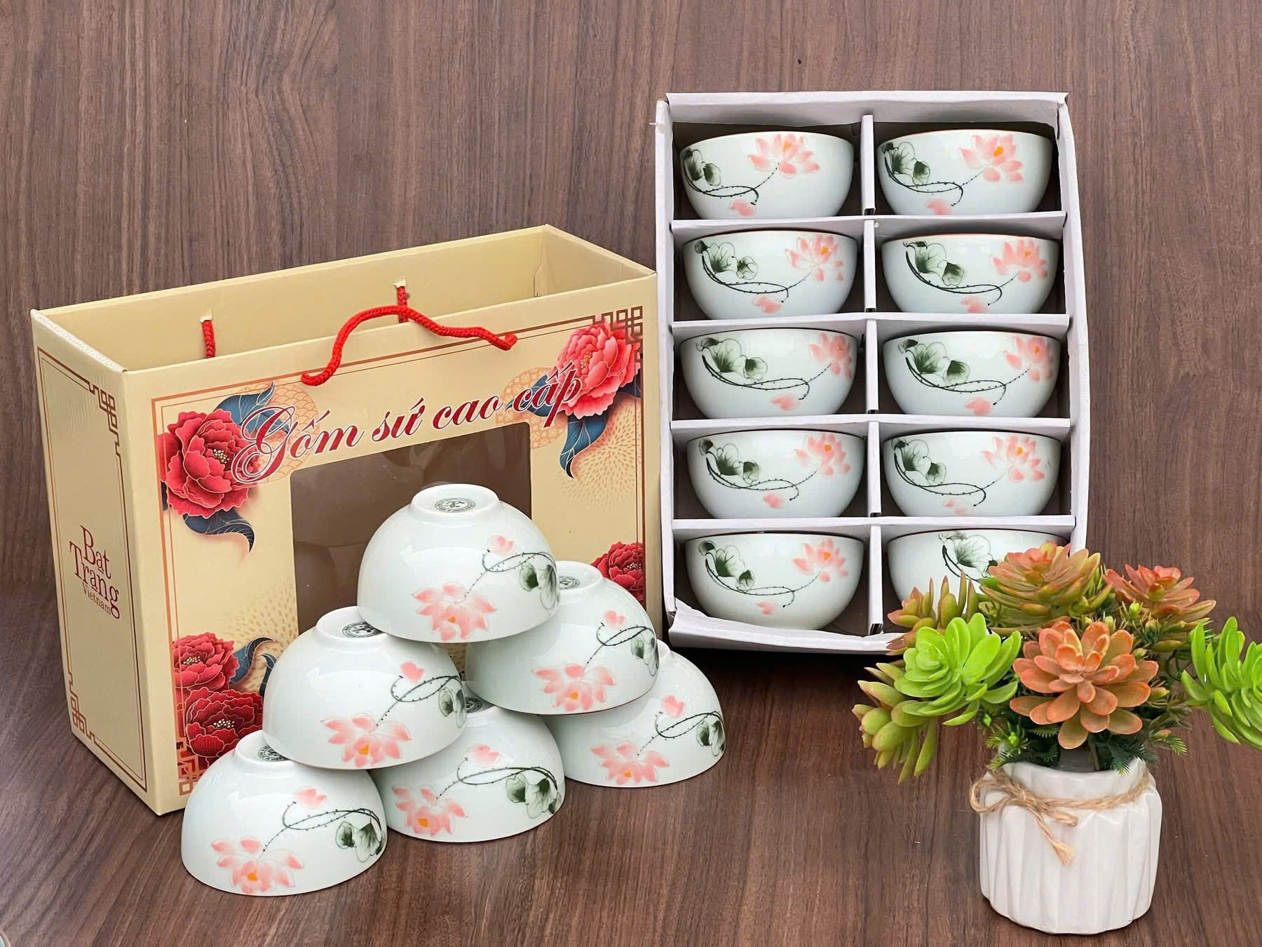 Bộ chén gốm sứ - Gốm Sứ Sáng Tạo Việt - Công Ty TNHH Sản Xuất Và Kinh Doanh Sáng Tạo Việt