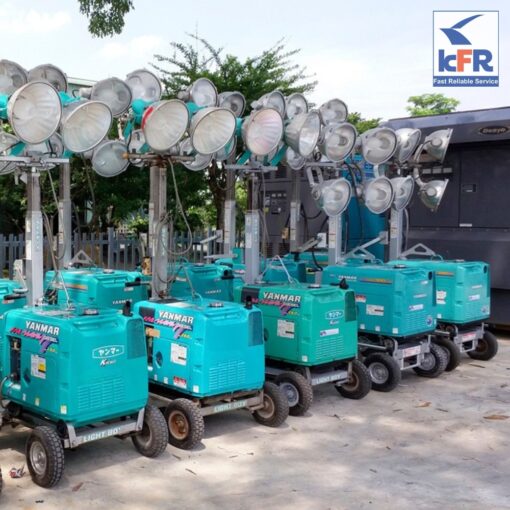 Cho thuê đèn chiếu sáng di động tự phát Yanmar 2x400W