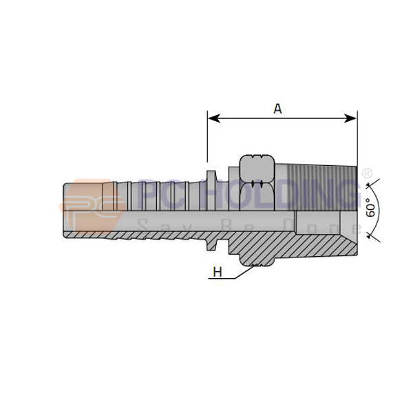 Đầu bấm hệ ren NPT-M - Thiết Bị Thủy Lực Phú Cường Holding - Công Ty Cổ Phần Phú Cường Holding