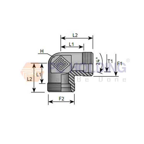 Đầu nối cong - Thiết Bị Thủy Lực Phú Cường Holding - Công Ty Cổ Phần Phú Cường Holding