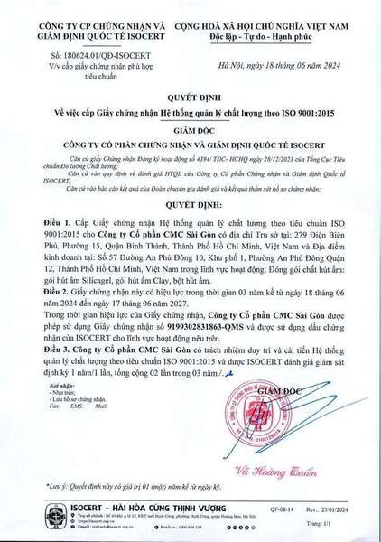 Chứng nhận