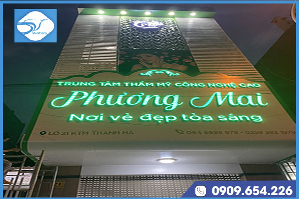 Thi công bảng hiệu chữ nổi đèn led