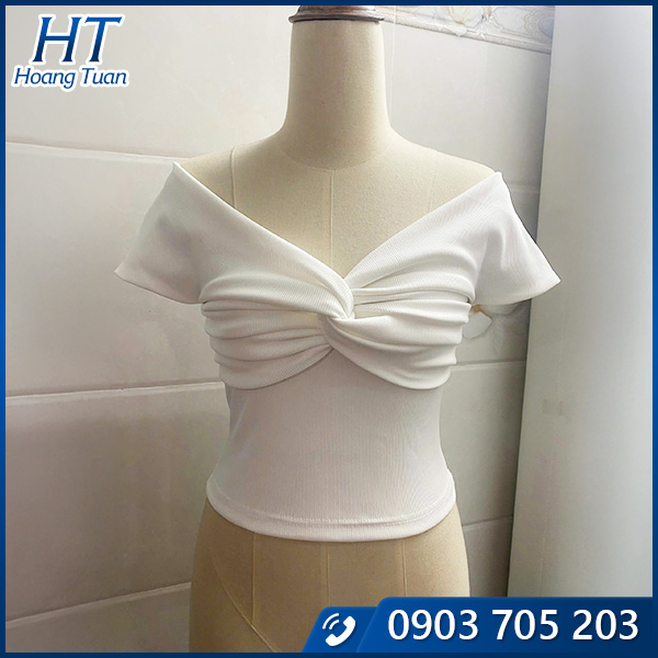 Áo nữ trễ vai nhún
