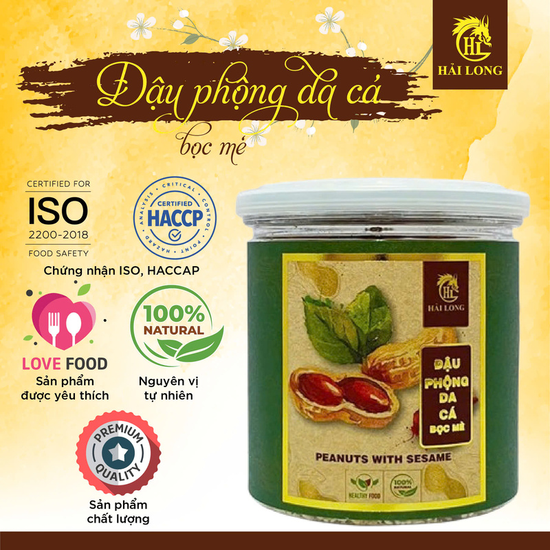 Đậu phộng da cá bọc mè