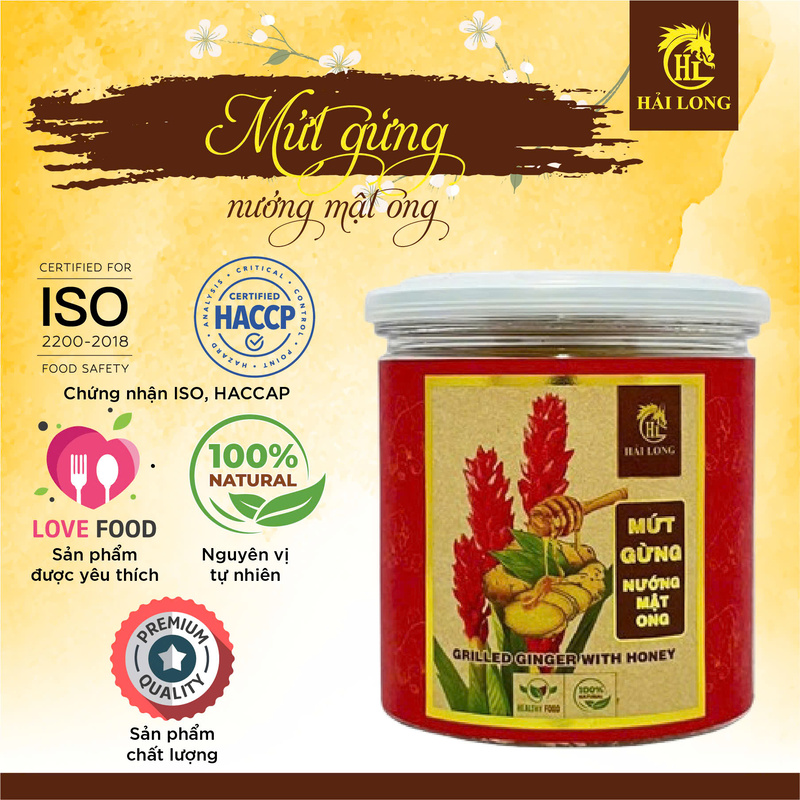 Mứt gừng nướng mật ong