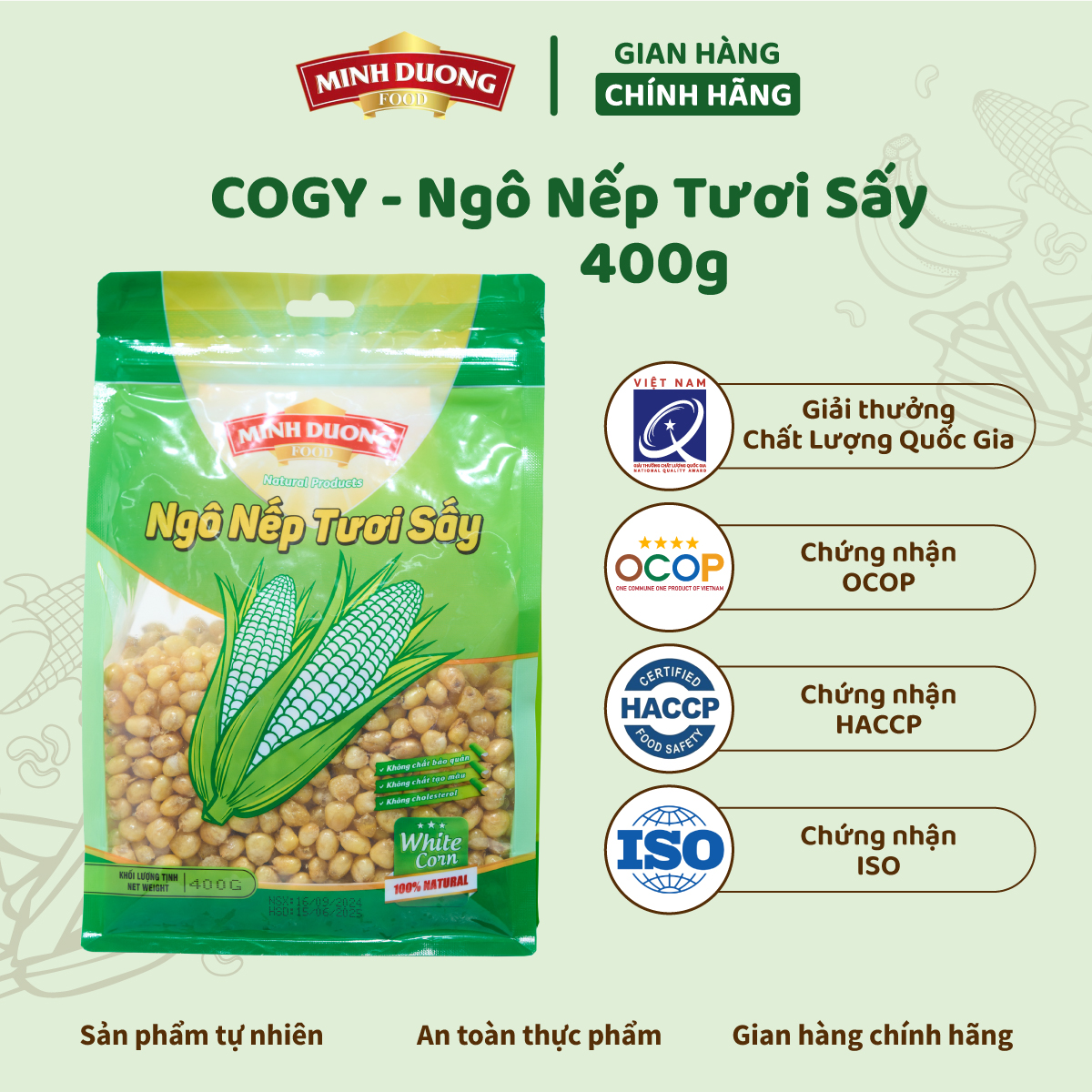 Ngô nếp sấy - Minh Dương Food - Công Ty TNHH MTV Minh Dương