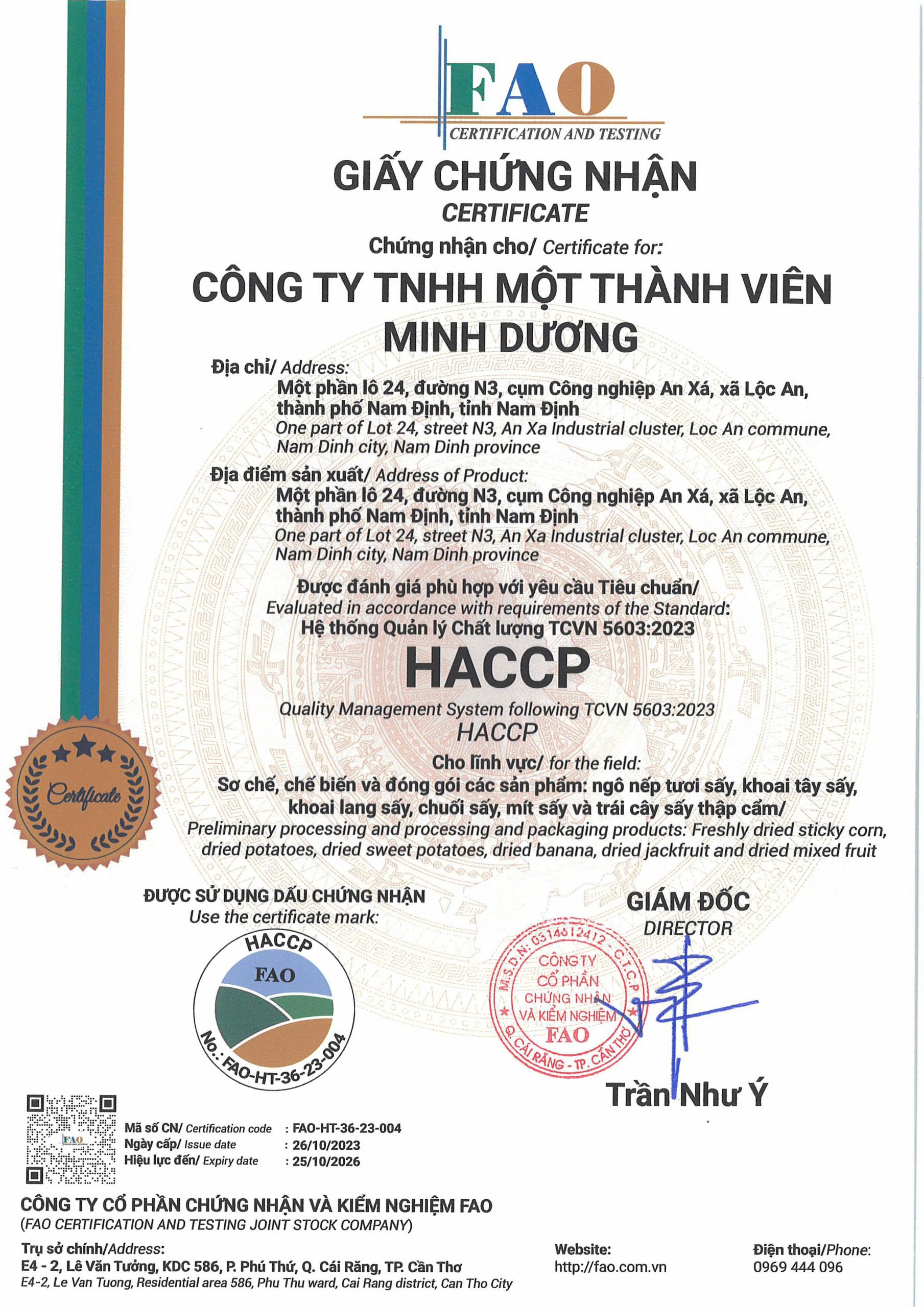  - Minh Dương Food - Công Ty TNHH MTV Minh Dương