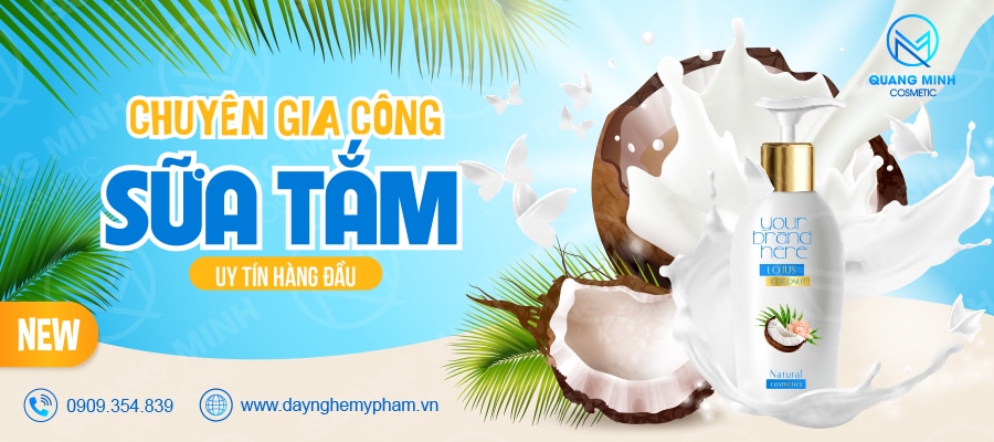 Sữa tắm - Công Ty TNHH Dạy Nghề Sản Xuất Mỹ Phẩm Quang Minh