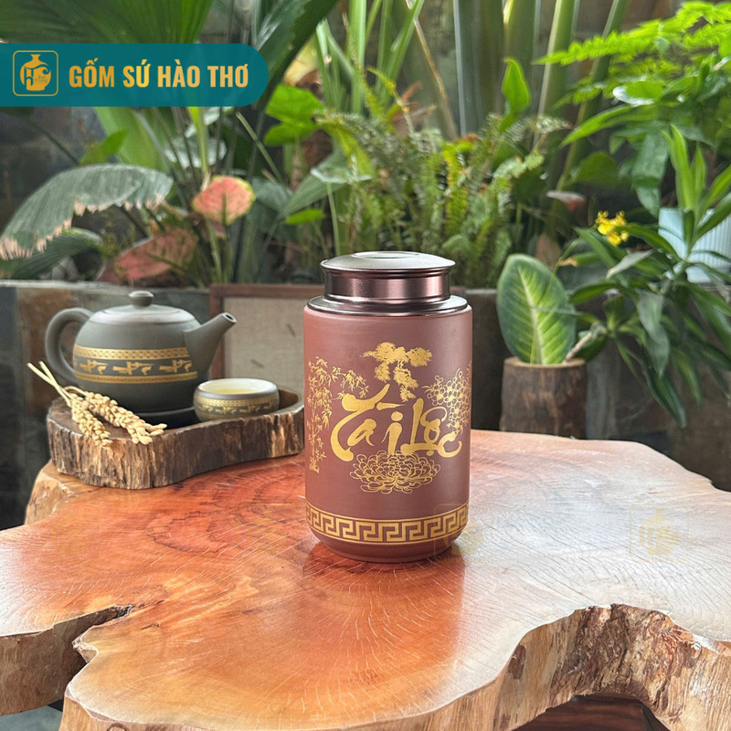 Bình đựng chè Bát Tràng