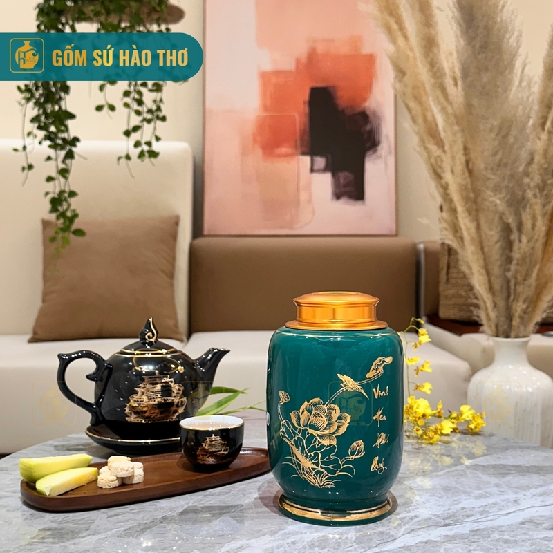 Bình đựng chè Bát Tràng