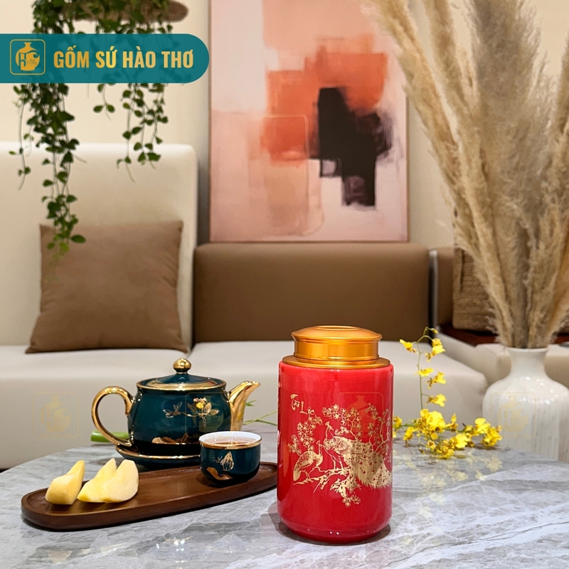 Bình đựng chè Bát Tràng