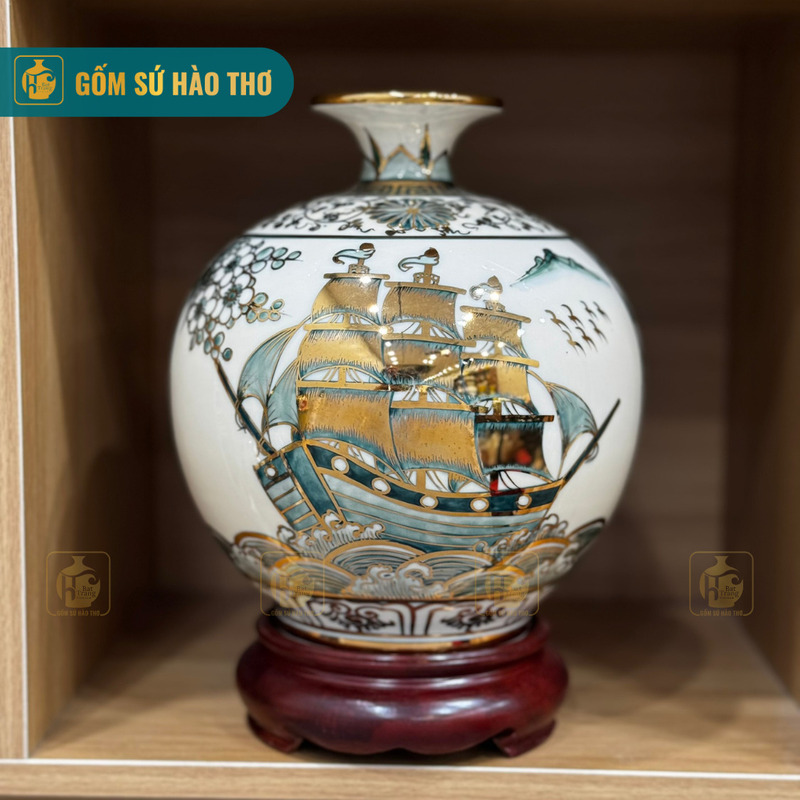 Bình tài lộc vẽ vàng